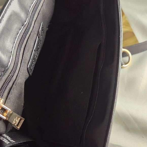 Badgley Mischka Quilted Stud Crossbody – Black & Gold Glam, Small but Bossy - Picture 9 of 13